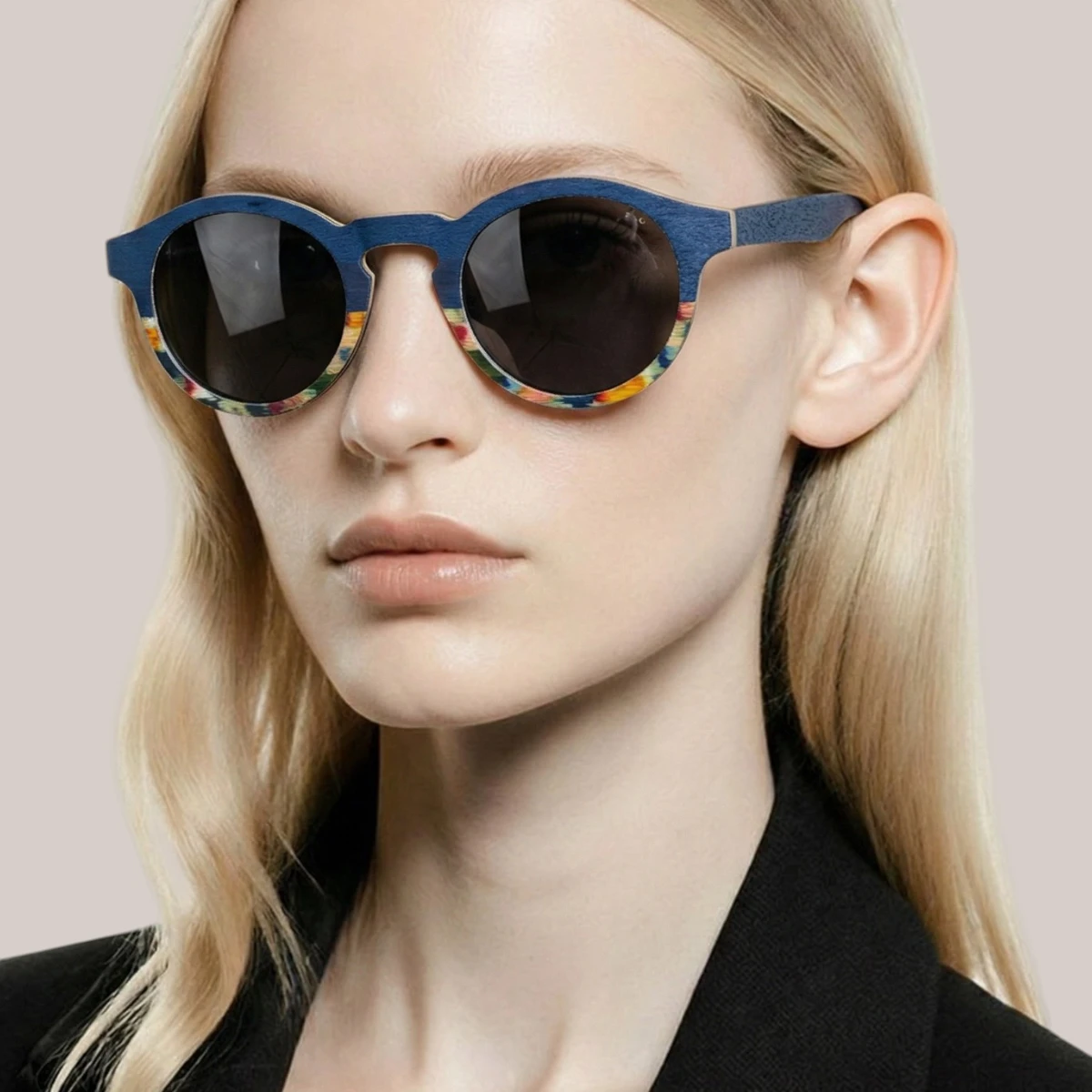 Lunettes bois Clapton Bleu