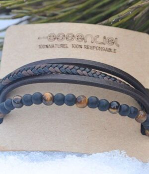 Packaging de présentation du bracelet Fred, soulignant la qualité artisanale et les matériaux nobles.