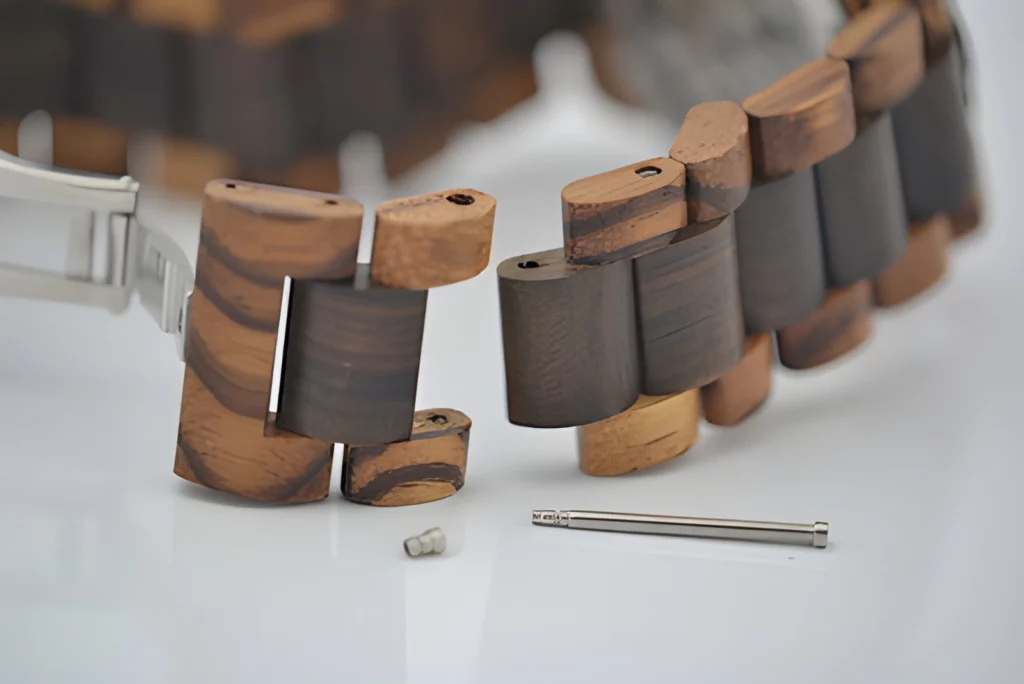 reglage bracelet montre en bois