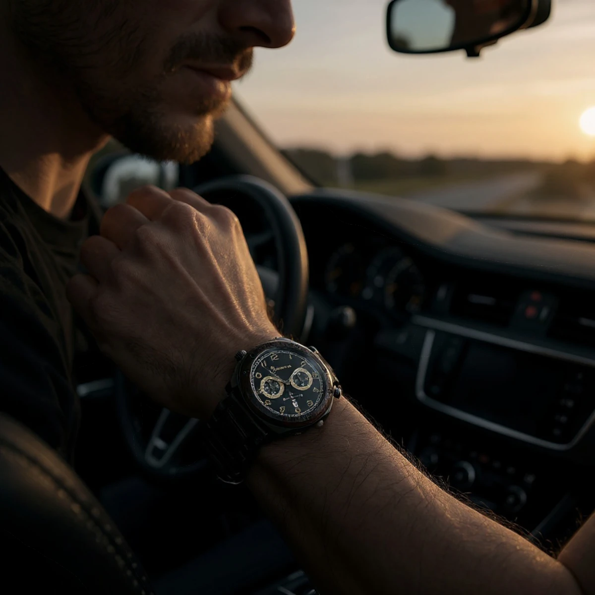 Montre bois luxe homme chronographe Kryos – Image 2