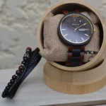 Montre en bois ébène noire Sailler Black pour homme