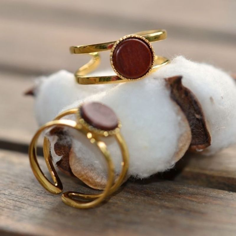Bague doré amarante Angel