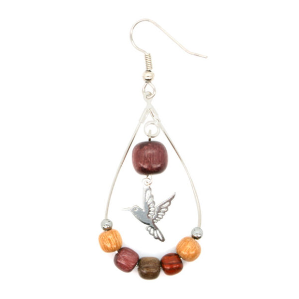 Boucles d'oreilles bois colibri Serrenna – Image 3