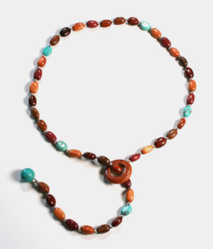 Alternative view of Coffret bijoux 2 sets turquoise et bois Isia