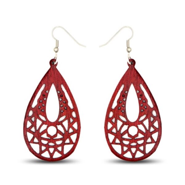 Boucles d'oreilles tribal amarante Eva