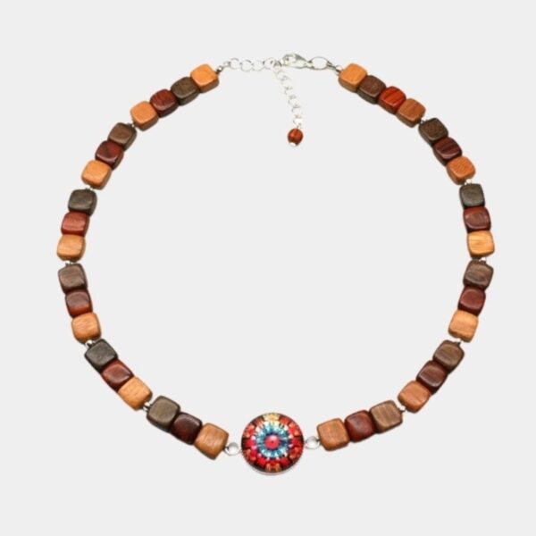 Collier bois et cabochon Ava – Image 2
