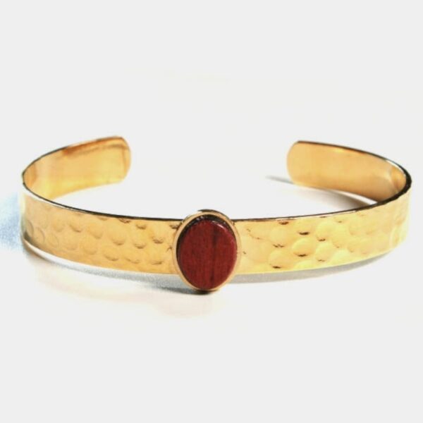 Bracelet jonc dore amarante Rita – Image 3