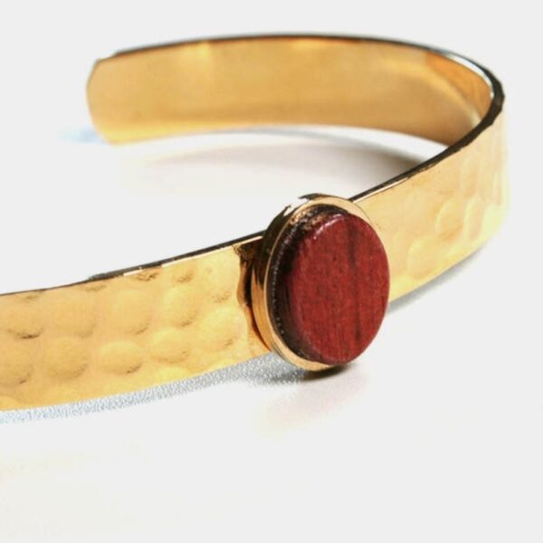 Bracelet jonc dore amarante Rita – Image 2