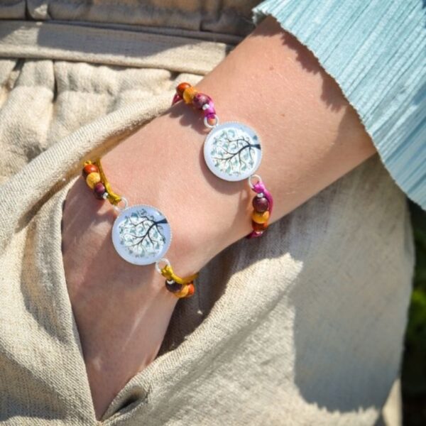 Bracelet cabochon arbre de vie Natacha