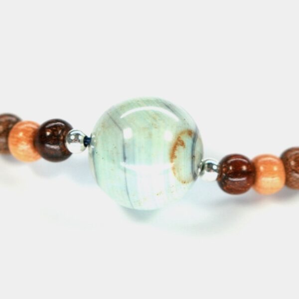 Collier argent bois et turquoise Kenzi – Image 2