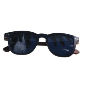 Lunettes Douglas Black en bois ébène avec monture mode aviateur pour une protection solaire efficace et un look intemporel adapté à toutes les occasions.