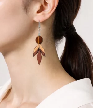 Alternative view of Boucles d'oreilles bicolore Katy