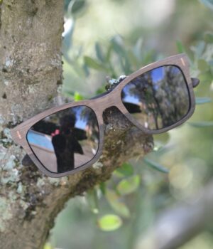 Alternative view of Lunettes soleil homme bois teck Curtis