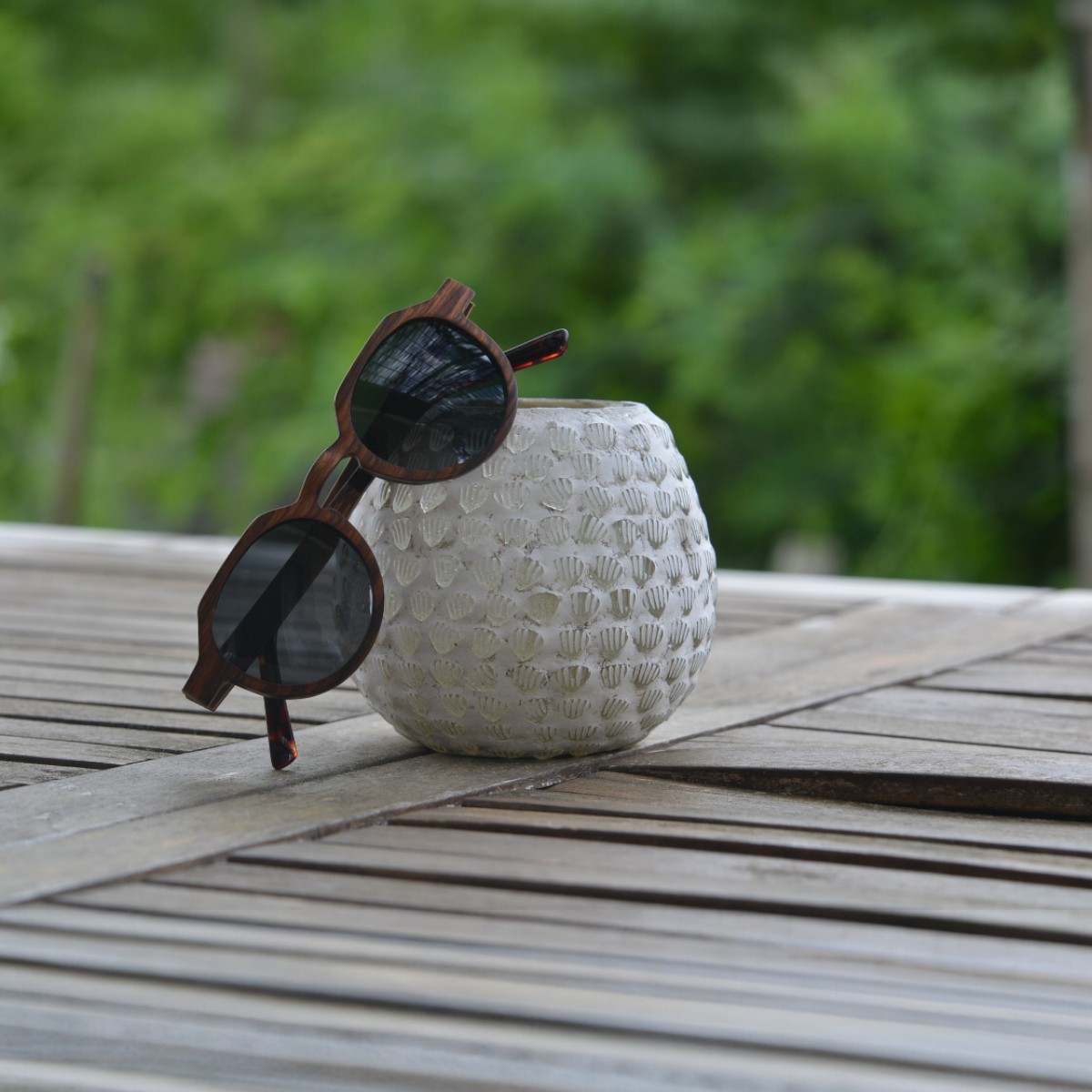 Lunettes de soleil unisexe en bois - modèle La brown