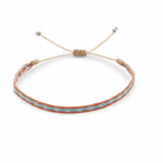 Bracelet éthique réglable en macramé – modèle Paola aux couleurs vives tissé par des artisanes colombiennes