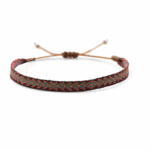 Bijou fait main éthique – bracelet réglable en macramé avec couleurs douces et éclats lumineux, modèle Luisa