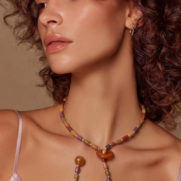 Collier sautoir bois multicolore - Isia