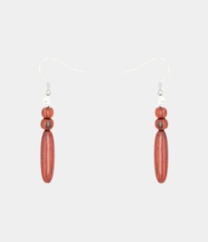 Boucles d'oreilles nature en bois d'acajou Osaris