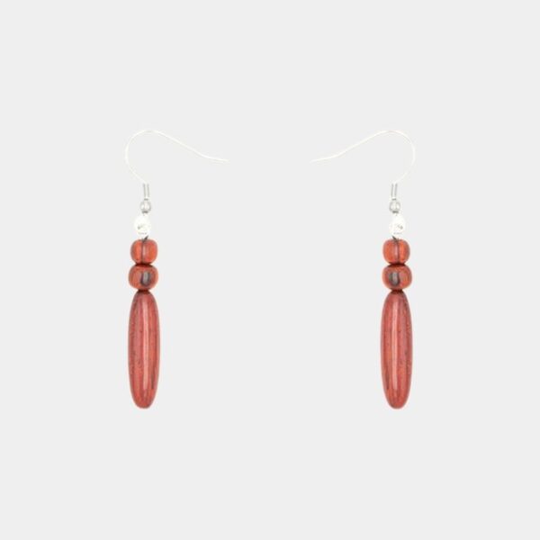 Boucles d'oreilles nature en bois d'acajou Osaris