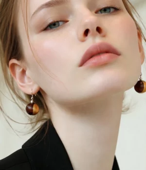 Alternative view of Boucles d'oreilles bicolore Jennifer