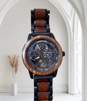 Montre homme bois bicolore automatique Carter