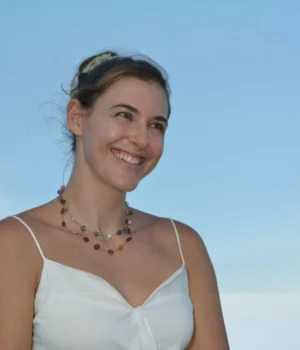 Collier bois et pierres multicolore - Maud