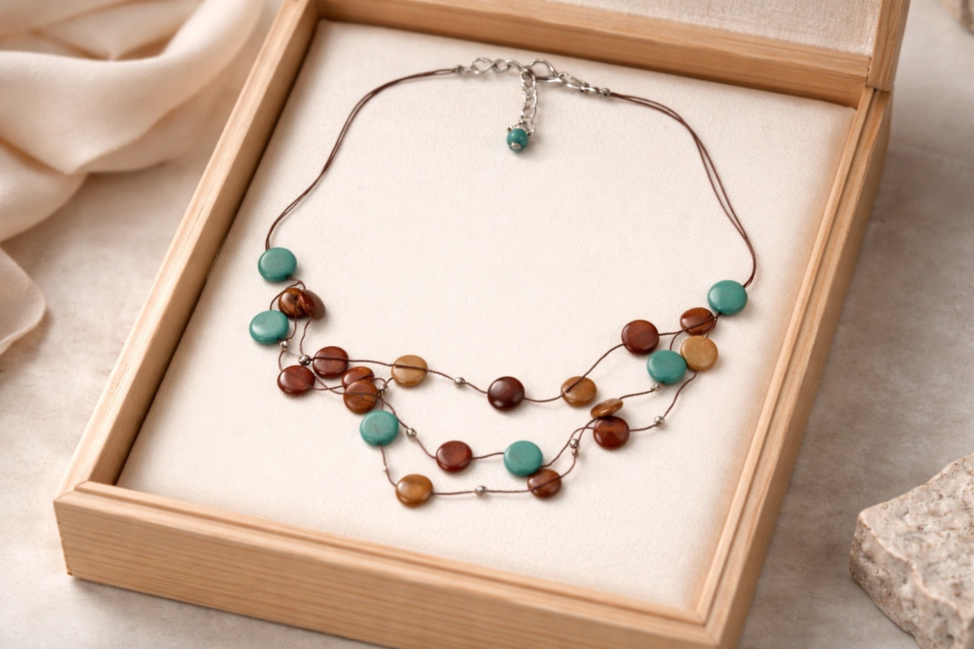 bannière collection colliers en bois