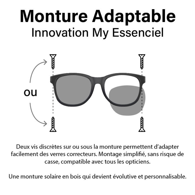 Monture adaptable lunettes