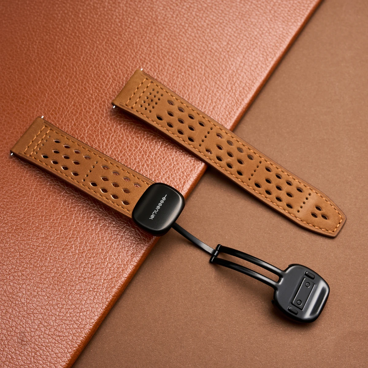 Bracelet cuir marron haut de gamme homme Arkon