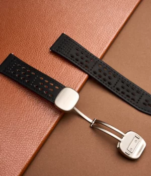 Bracelet cuir noir haut de gamme homme Arkon