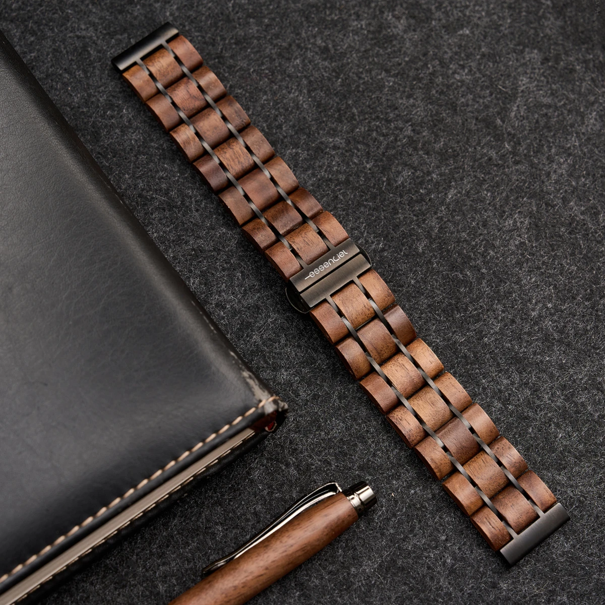 Bracelet interchangeable 20mm homme bois Varek