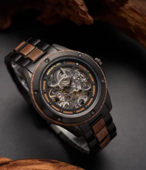 Montre homme bois bicolore automatique Infinity