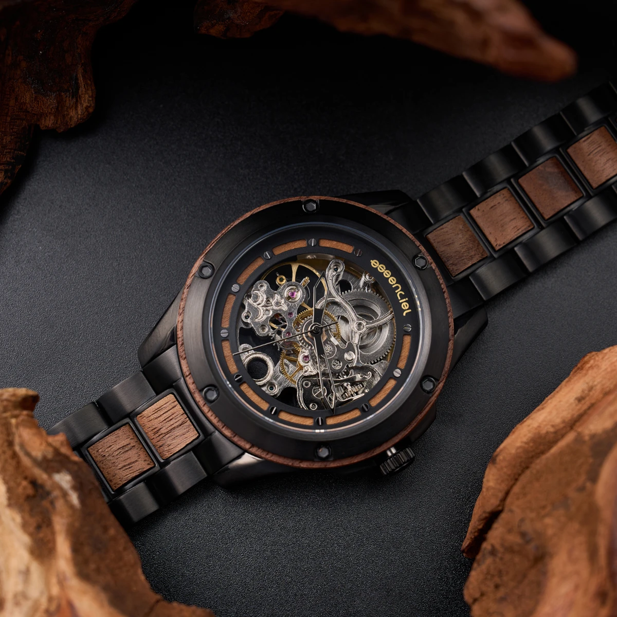 Montre homme bois bicolore automatique Infinity – Image 2