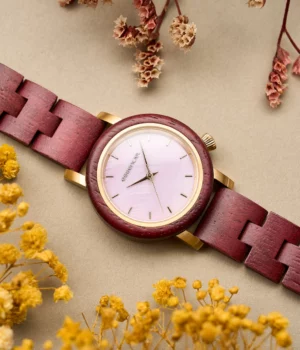 Alternative view of Montre femme amarante bois Vélina