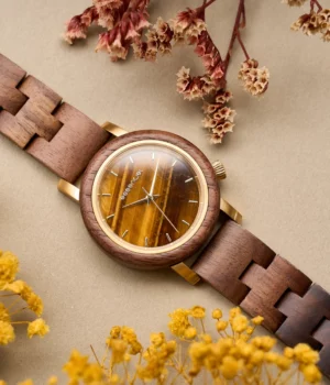 Alternative view of Montre femme noyer bois Vélina