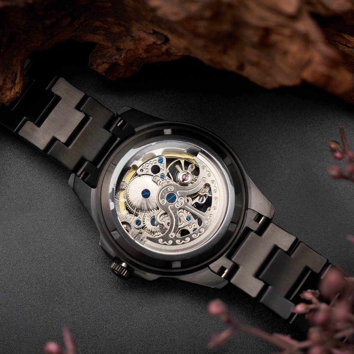 Montre homme bois bicolore automatique Infinity – Image 5