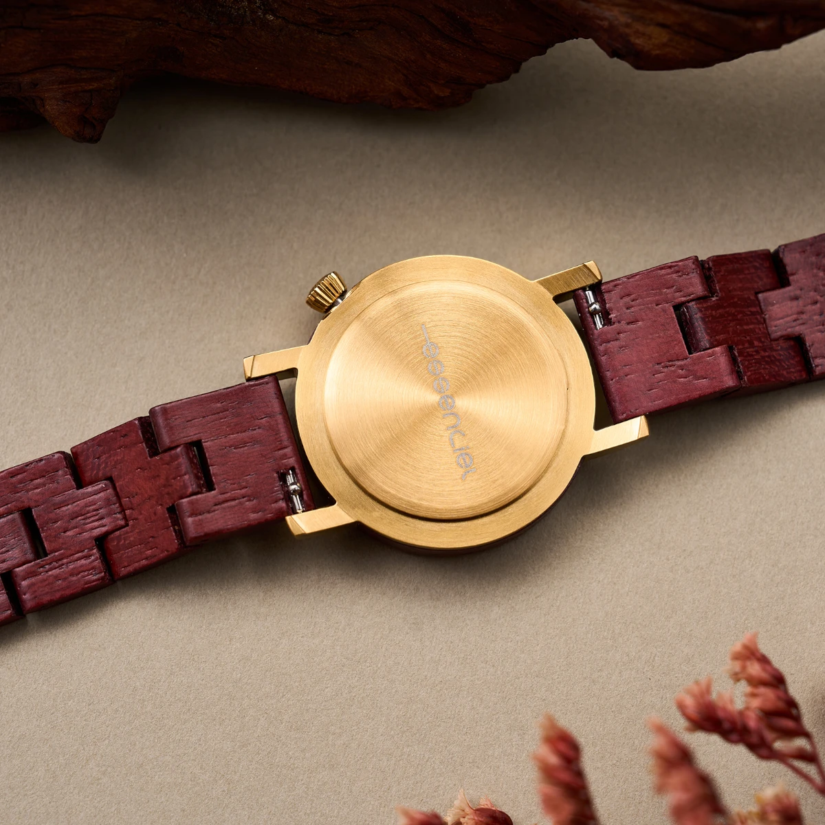 Montre femme amarante bois Vélina – Image 5