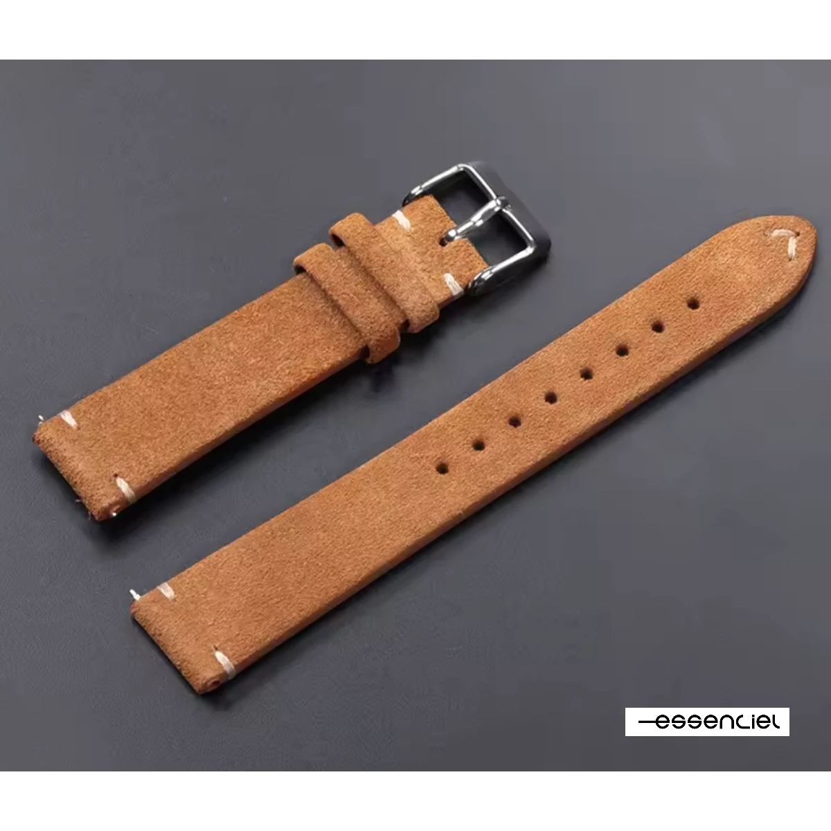 Bracelet daim caramel femme interchangeable 14mm Bella