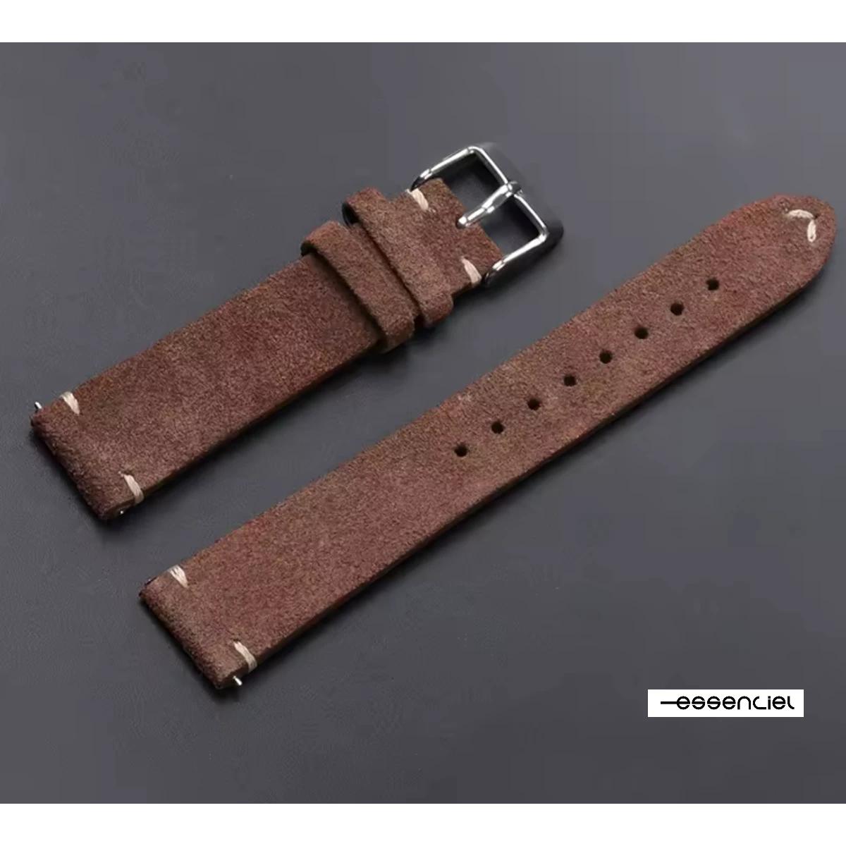 Bracelet daim marron femme interchangeable 14mm Bella