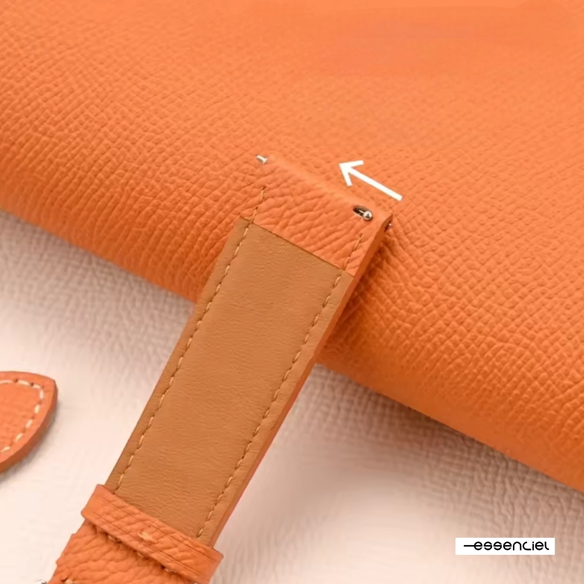 Bracelet cuir orange homme interchangeable 20mm Antonio – Image 3