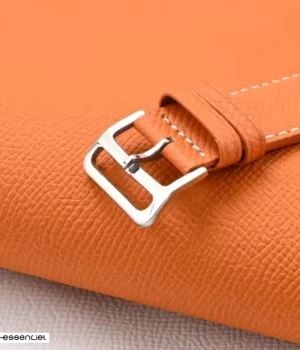 Alternative view of Bracelet cuir orange homme interchangeable 20mm Antonio