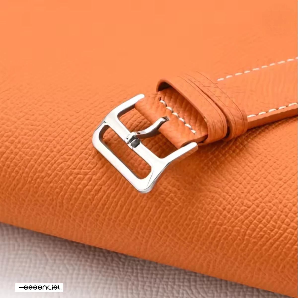 Bracelet cuir orange homme interchangeable 20mm Antonio – Image 2