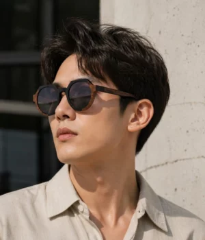 Lunettes bois solaire mixtes rétro Kenny