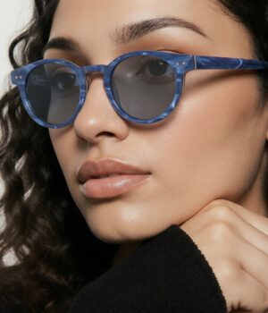 Lunettes de soleil femme en bois Paul Bleu