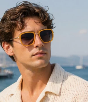 Lunettes de soleil bois et métal Boston