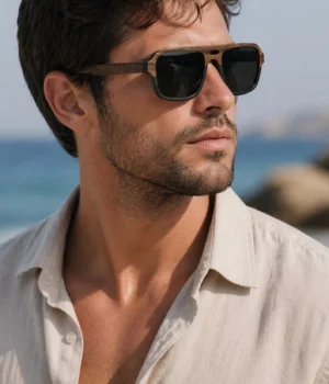 Lunettes bois solaire pilote homme Forestt