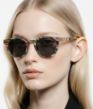 Lunettes de soleil en bois Paul multicolore
