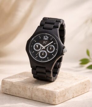 Montre bois homme Ebène Carlos