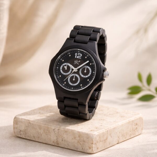 Montre bois homme Ebène Carlos